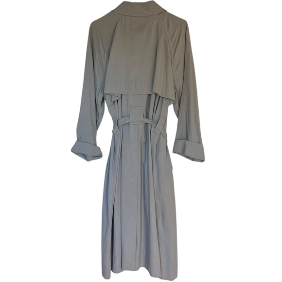 Everlane NWT The Gathered Drape Trench Coat Slate Grey XL Preppy Fall Warm - Picture 12 of 15